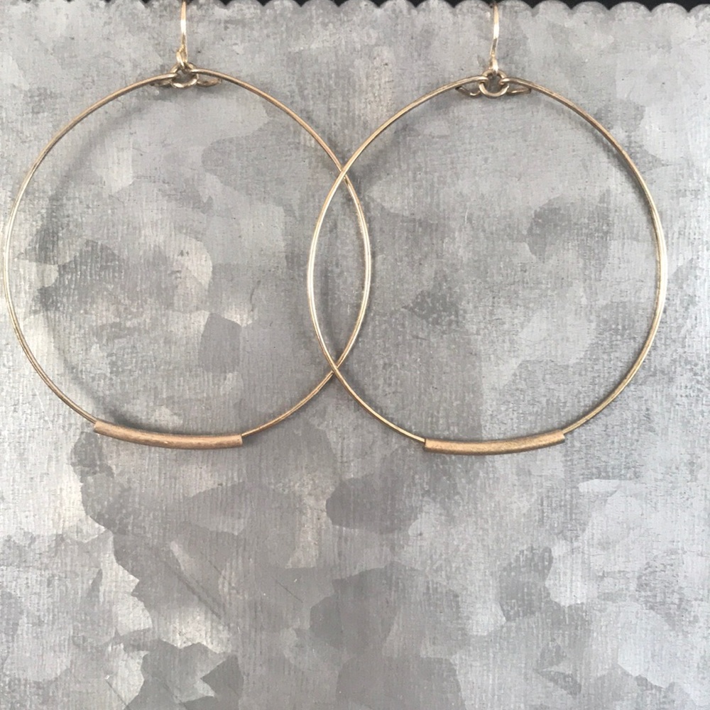 Gold Hoop Dangle Earrings